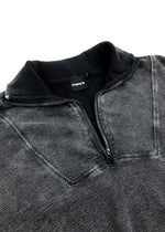 Renew 3/4 Zip Pullover-Washed Black-Hand In Pocket
