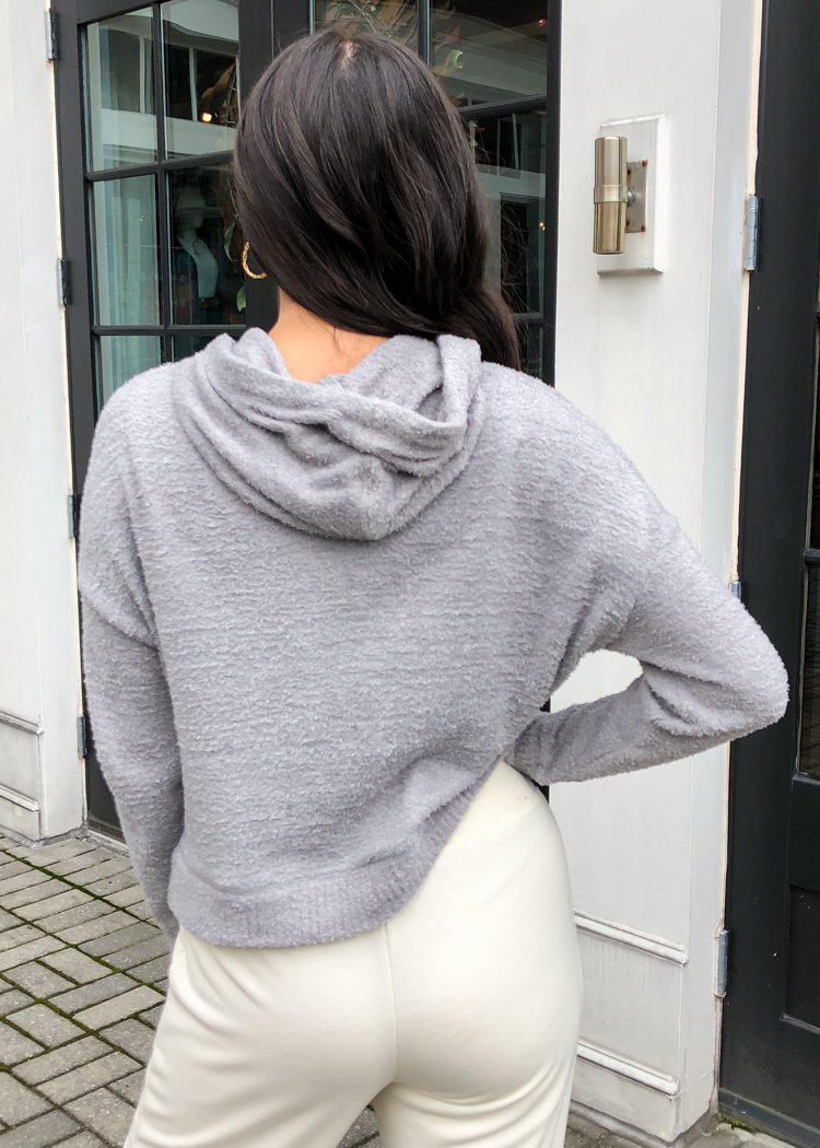 Z Supply Kacey Feather Hoodie - Heather Grey ***FINAL SALE***-Hand In Pocket