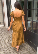 Carcross Square Neck Tiered Midi Dress-Olive ***FINAL SALE***-Hand In Pocket