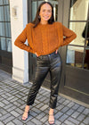 Clark Cable Knit Strong Shoulder Sweater-***FINAL SALE***-Hand In Pocket