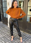 Clark Cable Knit Strong Shoulder Sweater-***FINAL SALE***-Hand In Pocket