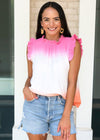 Karlie Conch Flutter Sleeve Tie Dye Top ***FINAL SALE***-Hand In Pocket