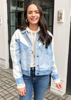 Pistola Willow Colorblock Denim Jacket-Hand In Pocket