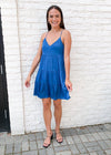 Miramar Babydoll Inspired Shift Dress - Marlin Blue-Hand In Pocket