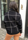 Avon Windowpane Mockneck Sweater-***FINAL SALE***-Hand In Pocket