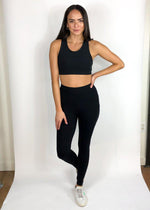 Restore Racerback Padded Sports Bra - Black-***FINAL SALE***-Hand In Pocket