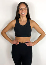 Restore Racerback Padded Sports Bra - Black-***FINAL SALE***-Hand In Pocket