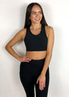 Restore Racerback Padded Sports Bra - Black-***FINAL SALE***-Hand In Pocket