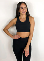Restore Racerback Padded Sports Bra - Black-***FINAL SALE***-Hand In Pocket