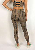 Revive Snake Print 7/8 Legging - Brown Snake-Hand In Pocket