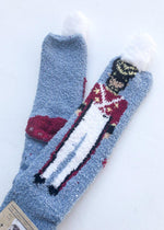PJ Salvage Toy Solider Holiday Socks-Hand In Pocket