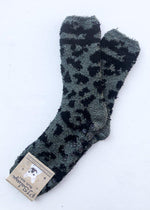 PJ Salvage Leopard Spot Socks - Green-Hand In Pocket