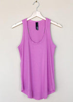 Bobi Swing Ribbed Hem Tank- Bouquet-Hand In Pocket