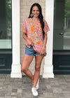 Karlie Noosa Paisley Print Tunic - Orange-Hand In Pocket