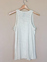 Bobi Slub Knot Front Racerback Tank- Ecru-Hand In Pocket