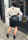 Lucy Paris Pheonix Leather Skirt - Black ***FINAL SALE***-Hand In Pocket