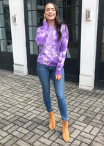 Hailey Deep Tie Dye Sweater - Purple ***FINAL SALE***-Hand In Pocket