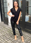 Carly Cap Sleeve Sweater Vest - Black-Hand In Pocket