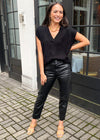 Carly Cap Sleeve Sweater Vest - Black-Hand In Pocket