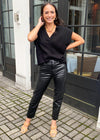 Carly Cap Sleeve Sweater Vest - Black-Hand In Pocket