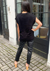 Carly Cap Sleeve Sweater Vest - Black-Hand In Pocket