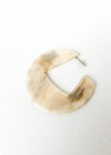 Merida Modern Marble Acrylic Hoops - Ivory-Hand In Pocket