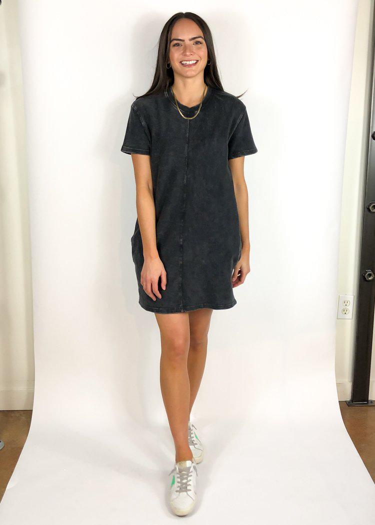 Rejuvenate Short Sleeve Tennis Dress - Black-Hand In Pocket