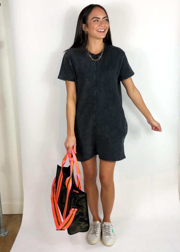 Rejuvenate Short Sleeve Tennis Dress - Black-Hand In Pocket