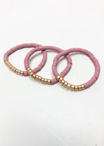 Medocino Stretch Beaded Bracelet Set of 3 - Pink-Hand In Pocket