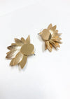 Lily Petal Stud Earrings - Gold-Hand In Pocket