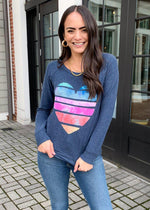 Chaser Painted Heart Sweatshirt-Hand In Pocket