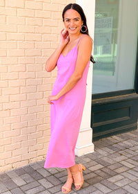 Z Supply Rayne Organic Slip Dress- Violet-Hand In Pocket