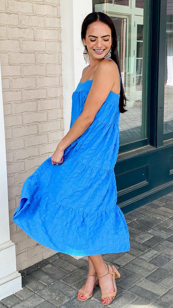 Baga Square Neck Tiered Maxi Dress-Hand In Pocket