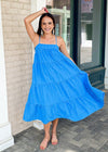 Baga Square Neck Tiered Maxi Dress-Hand In Pocket