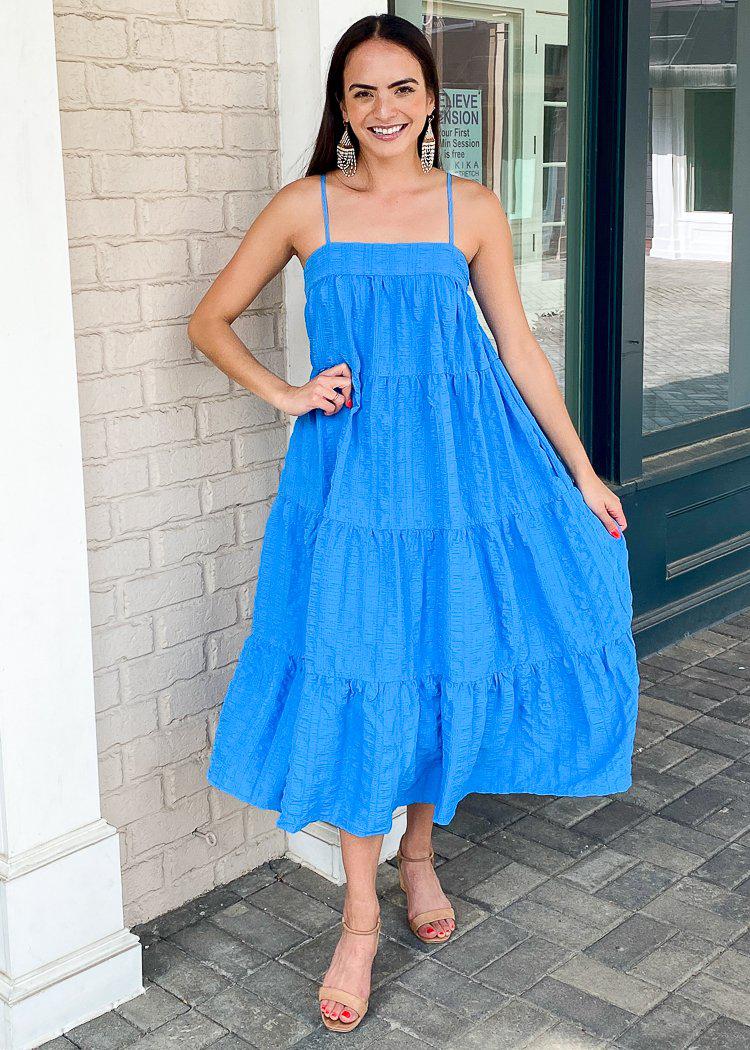 Baga Square Neck Tiered Maxi Dress-Hand In Pocket