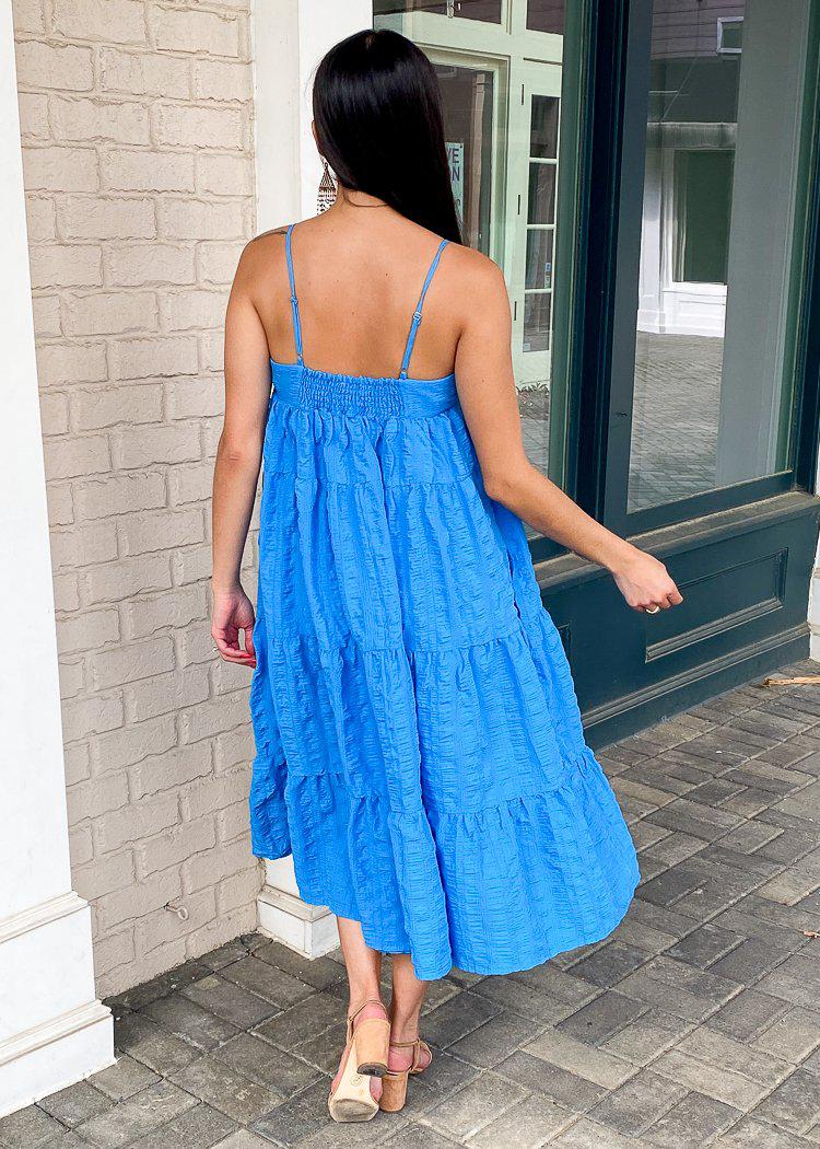 Baga Square Neck Tiered Maxi Dress-Hand In Pocket