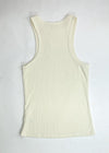 Agolde Organic Cotton Rib Ivory Tank - Paste-Hand In Pocket