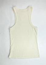 Agolde Organic Cotton Rib Ivory Tank - Paste-Hand In Pocket