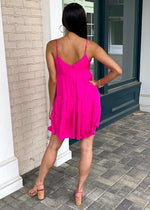 Miramar Babydoll Tiered Dress - Pink-Hand In Pocket