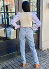 Agolde Lana Mid Rise Vintage Straight - Riptide-***FINAL SALE***-Hand In Pocket