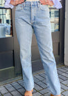 Agolde Lana Mid Rise Vintage Straight - Riptide-***FINAL SALE***-Hand In Pocket