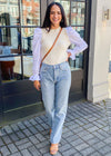 Agolde Lana Mid Rise Vintage Straight - Riptide-***FINAL SALE***-Hand In Pocket