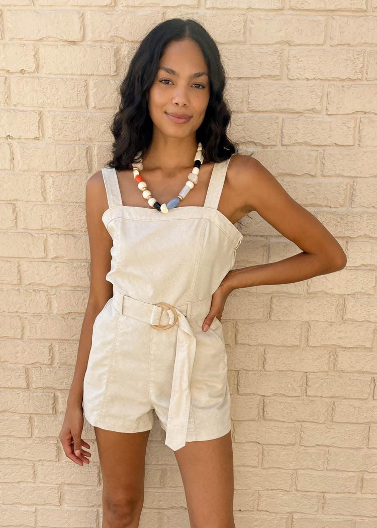 Blank NYC Sandshell Romper-***FINAL SALE***|Extra 25% off w/code:summer25|-Hand In Pocket