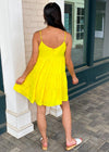 Miramar Babydoll Tiered Dress - Lemon-Hand In Pocket