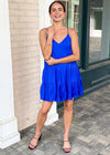 Miramar Babydoll Tiered Dress - Capri Blue-Hand In Pocket