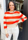 Milbank Striped Knit Top-Hand In Pocket