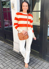 Milbank Striped Knit Top-Hand In Pocket