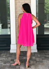 THML Mendoza Pleated Halter A Line Dress - ***FINAL SALE***-Hand In Pocket