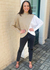 Reese Colorblock Sweater-Hand In Pocket