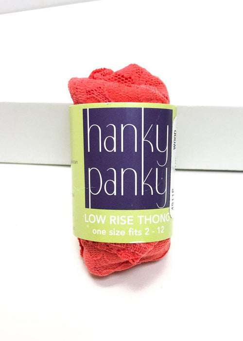 Hanky Panky Signature Lace Low Rise Thong - Orange-Hand In Pocket
